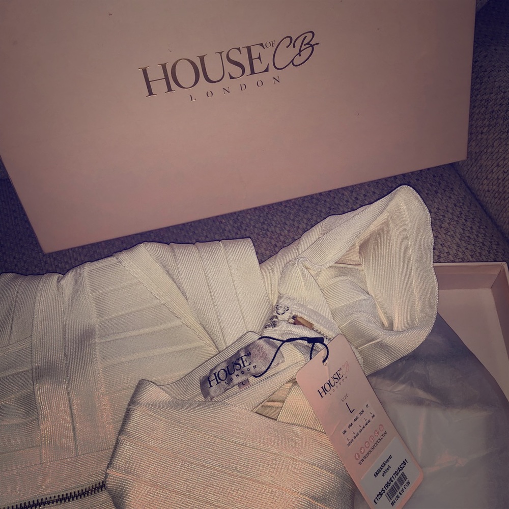 House of CB white bandage dress